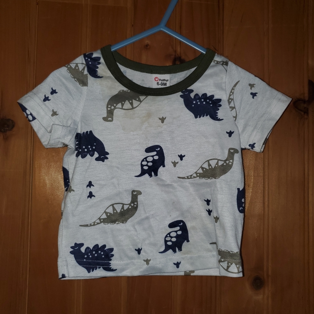 Dinosaur T-shirt & Green shorts Set